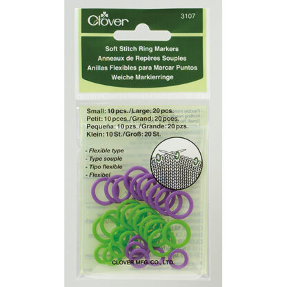 Clover Soft Stitch Ring Markers - Stitch Markers