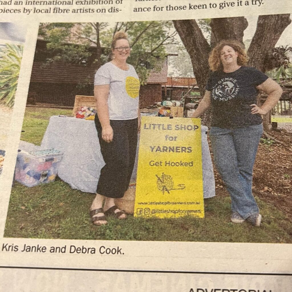 Kris and Deb get their photo in the local paper. Gympie Today.