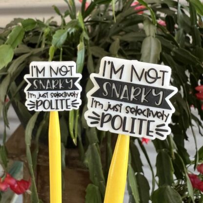 I’m Not Snarky Silicone Needle Stopper Point Protectors